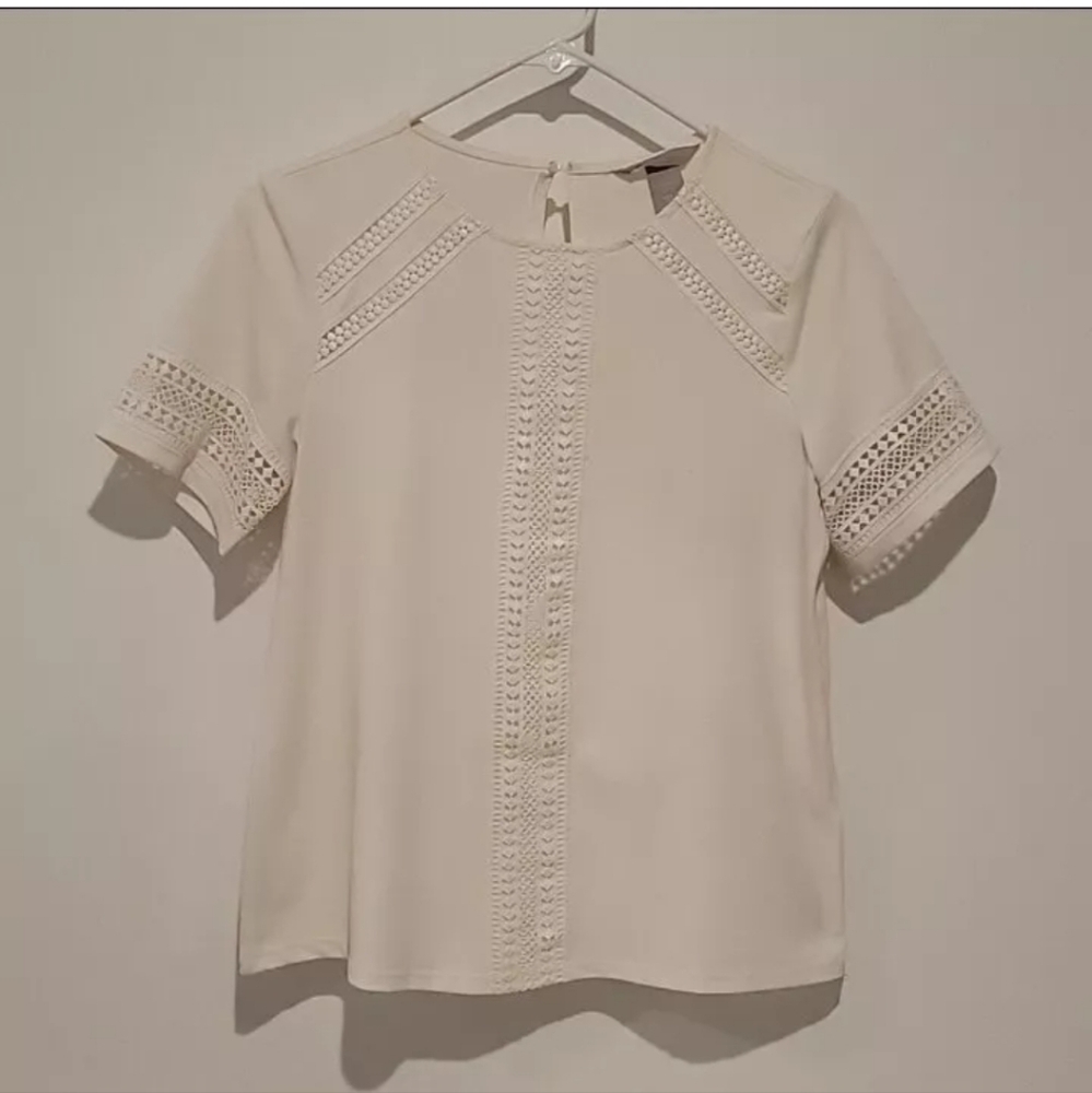 H&M White Short Sleeve Shirt